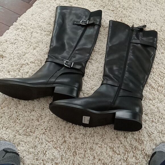 Naturalizer Sahara black classic riding boots w round toe & side zip size 11 NWT - Picture 5 of 9